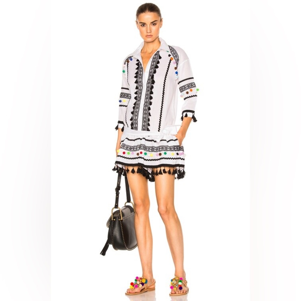 Dodo Bar Or Delilah Romper in White & Multi